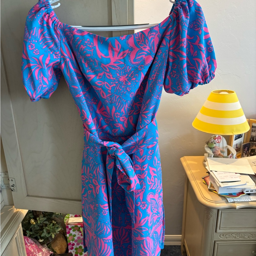 Brand new Lilly Pulitzer Jada Off the Shoulder romper with tags.